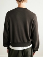 The Row - Saston Cotton and Cashmere-Blend Jersey Sweatshirt - Brown
