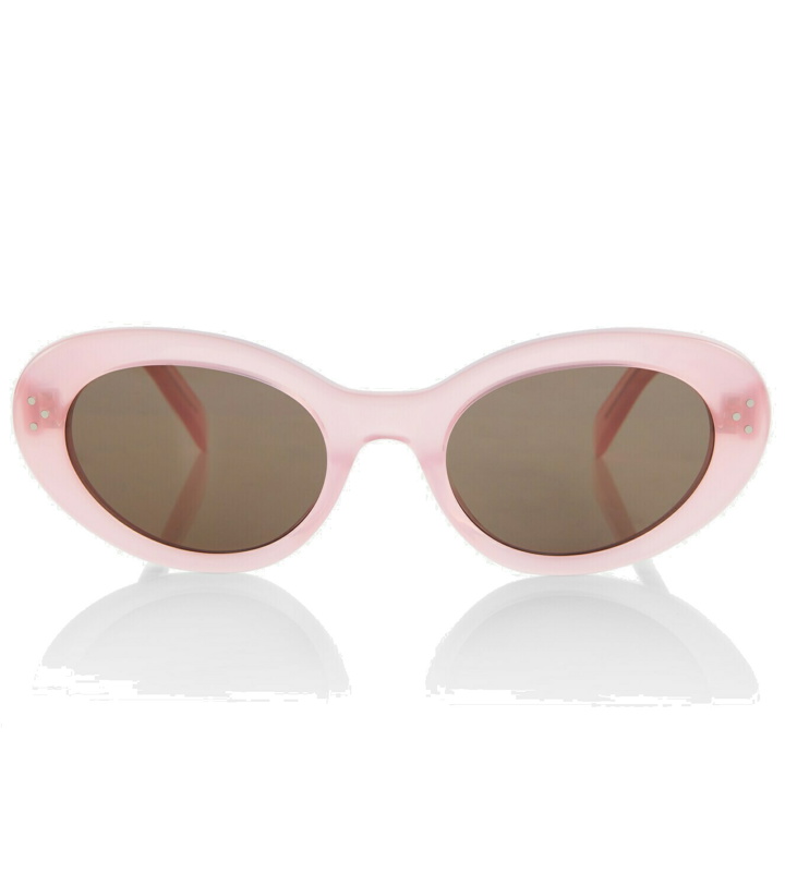 Photo: Celine Eyewear Bold 3 Dots oval sunglasses