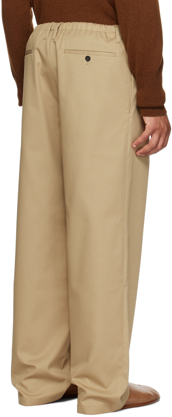 T/SEHNE Beige Relaxed-Fit Trousers