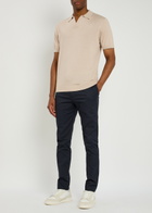 Lestrange Silk-blend Polo Shirt Taupe