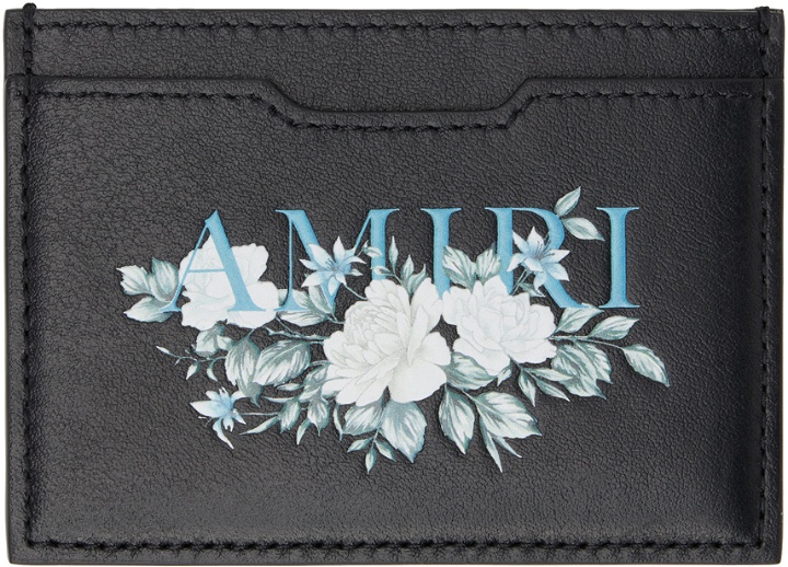 Photo: AMIRI Black Floral Card Holder