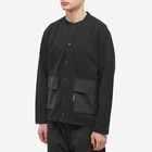 Comme des Garçons Homme Men's Jersey Ripstop Pocket Cardigan in Black