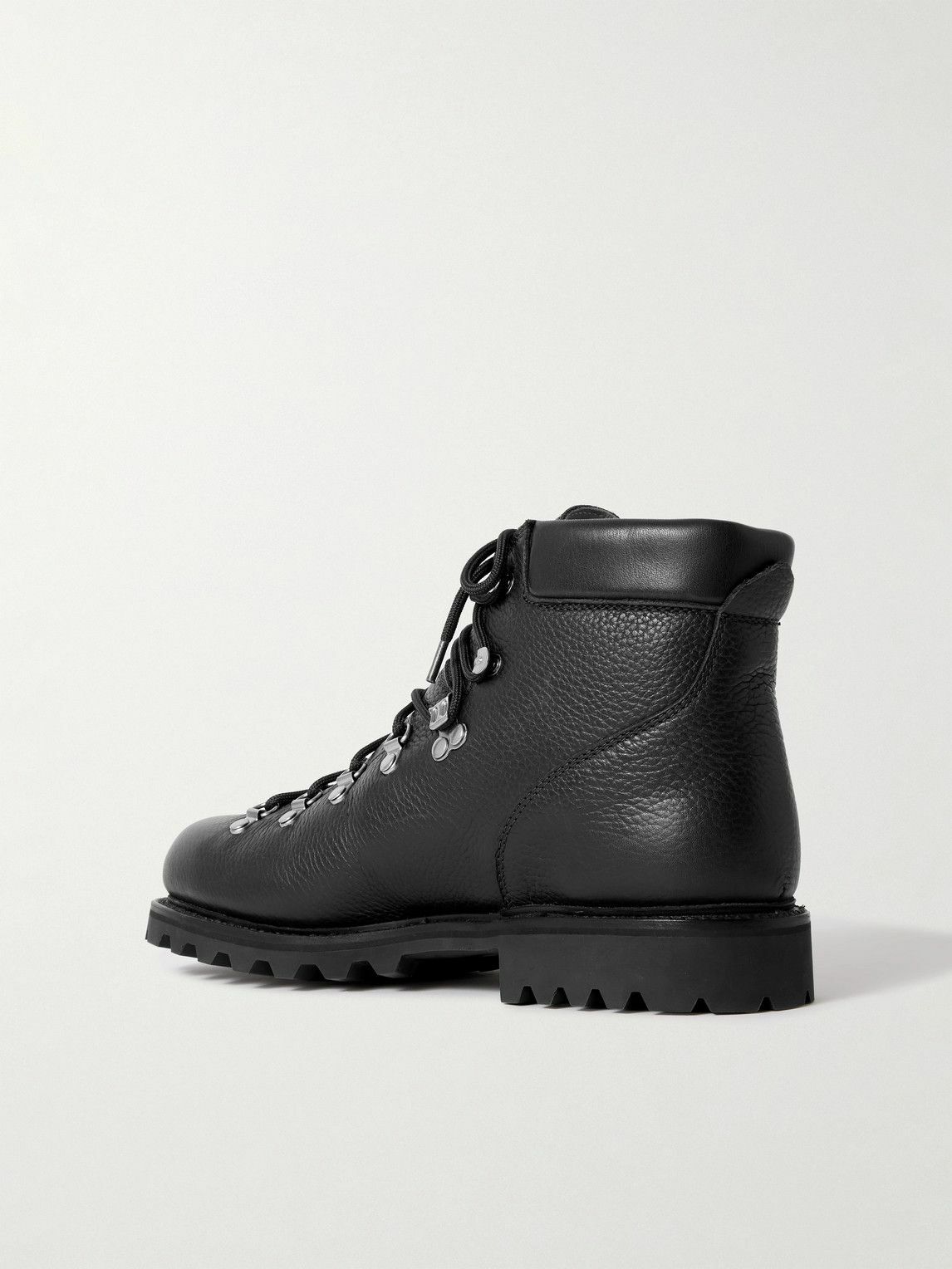 MORJAS - Full-Grain Leather Hiking Boots - Black