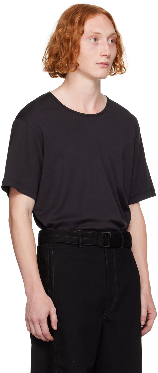 【LEMAIRE】Scoop neck short sleeve T-shirt/全国送料無料 Dusty Apricot Seamless Sleeveless High Neck Top | LEMAIRE