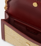 Stella McCartney Falabella raffia-effect wallet on chain