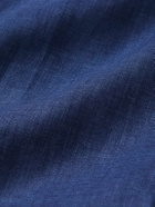 Turnbull & Asser - Hayhurt Linen Kimono Robe - Blue