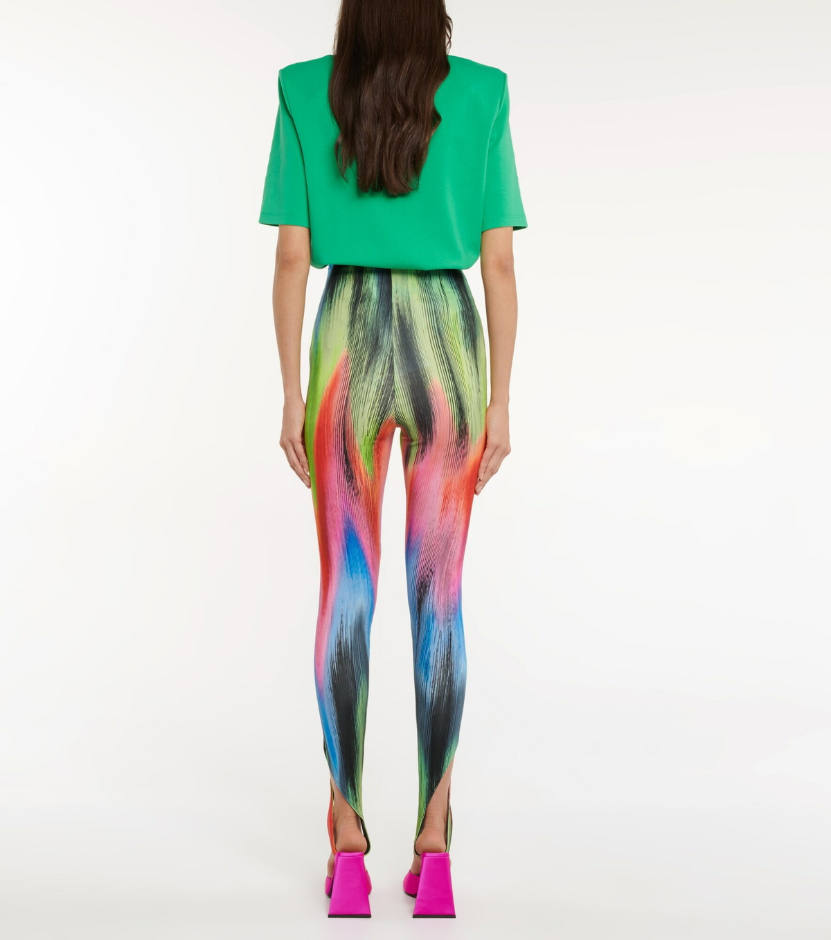The Attico - Jamie high-rise stirrup leggings