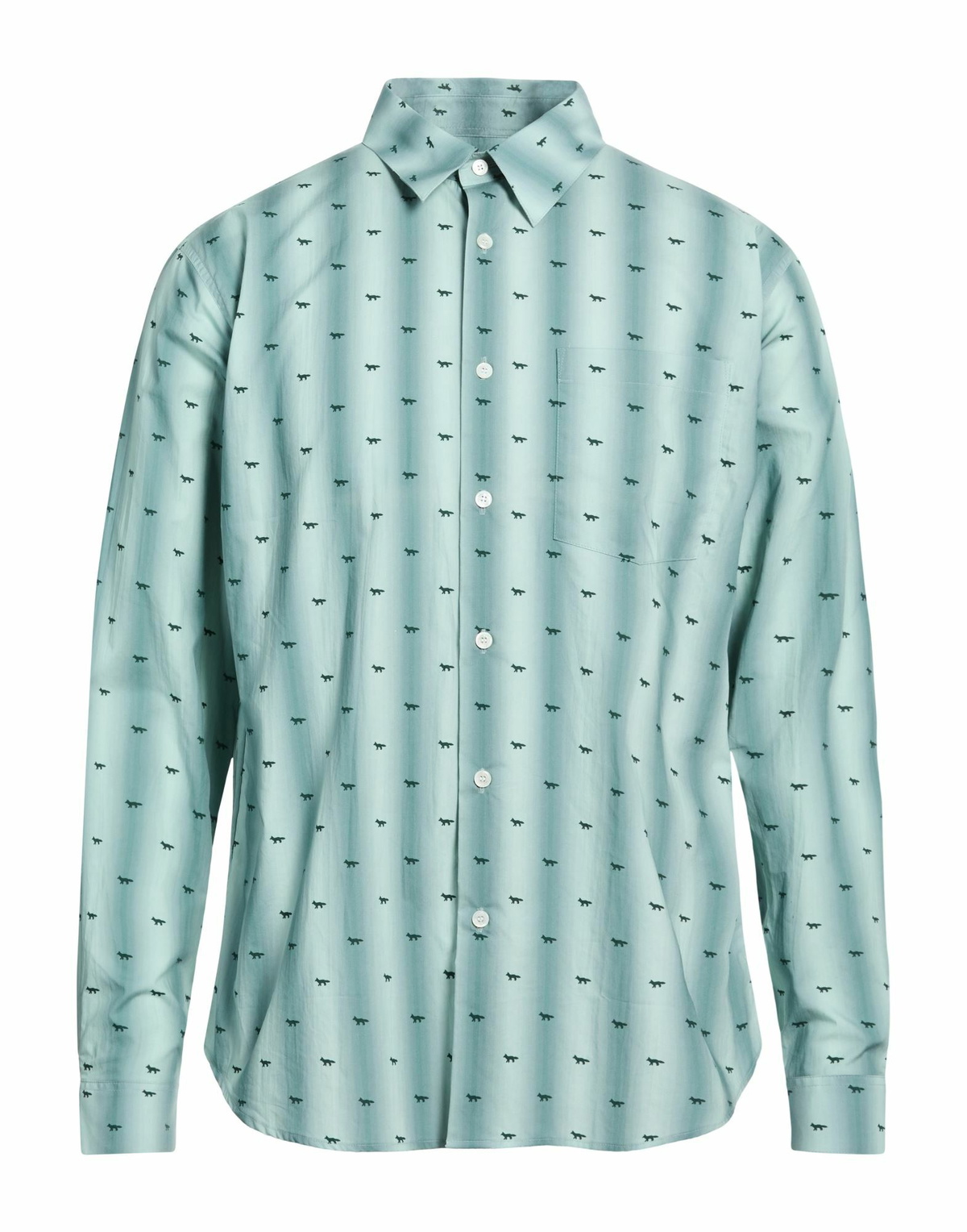 Maison Kitsuné Mens Shirt Light in Green