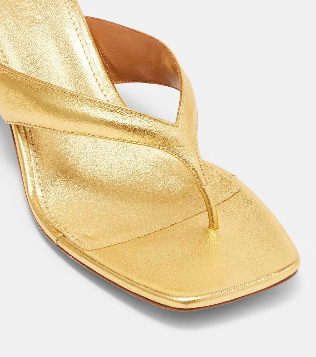 Paris Texas Portofino 55 metallic leather thong sandals