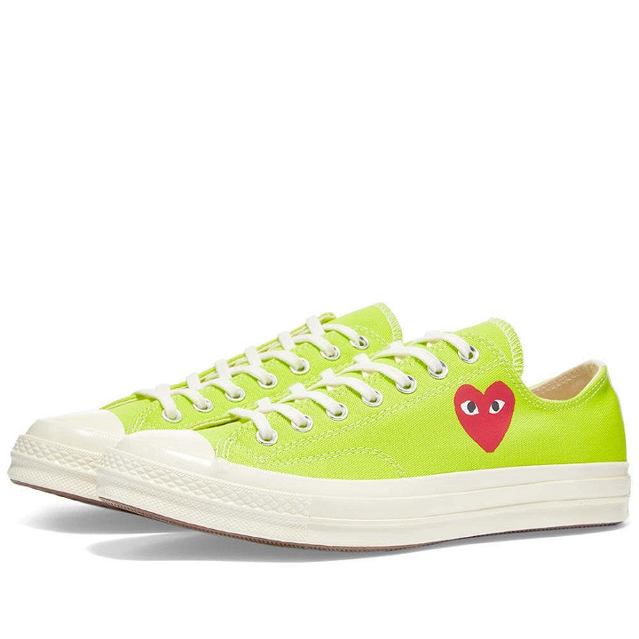 Photo: Comme des Garçons Play X Converse Chuck Taylor 70 Ox Sneakers in Green