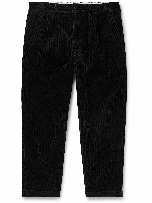 Photo: Alex Mill - Tapered Pleated Cotton-Corduroy Trousers - Black