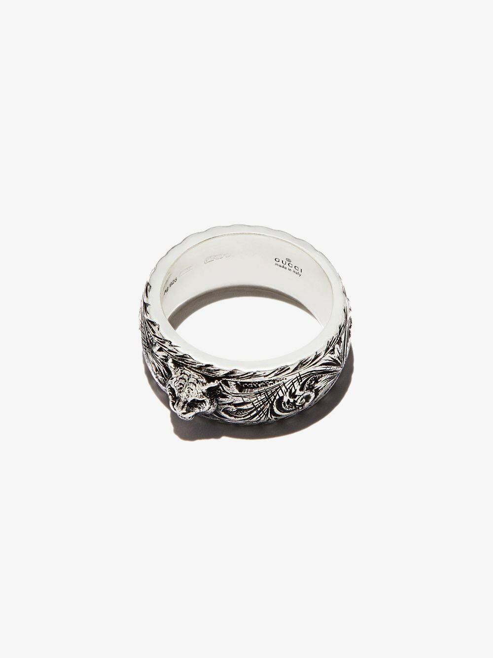 アクセサリー GUCCI Thin Silver Ring With Feline Head Gucci Thin Silver Ring With Feline Head Gucci