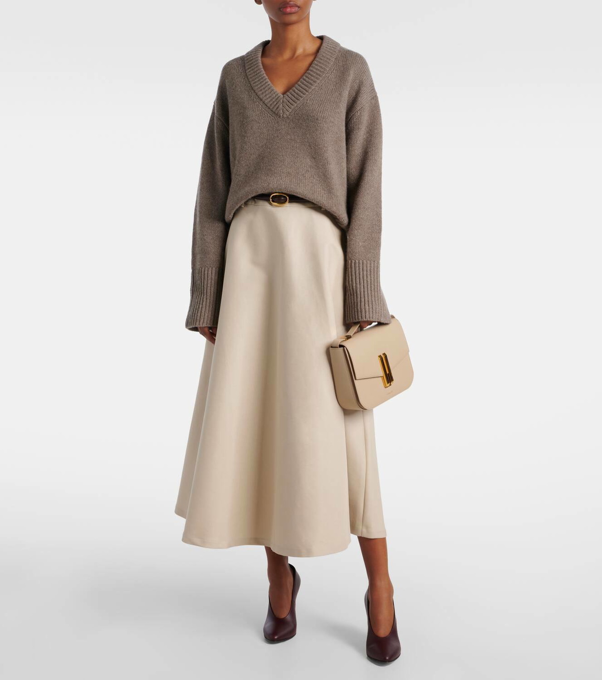 demellier vancouver leather shoulder bag
