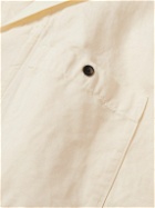 Miles Leon - Camp-Collar Cotton and Linen-Blend Shirt - Neutrals