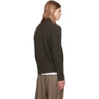 Stone Island Brown 5100017 Ribbed RWS Wool Sweatshirt
