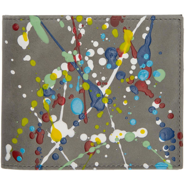 Photo: Maison Margiela Grey Paint Splatter Wallet