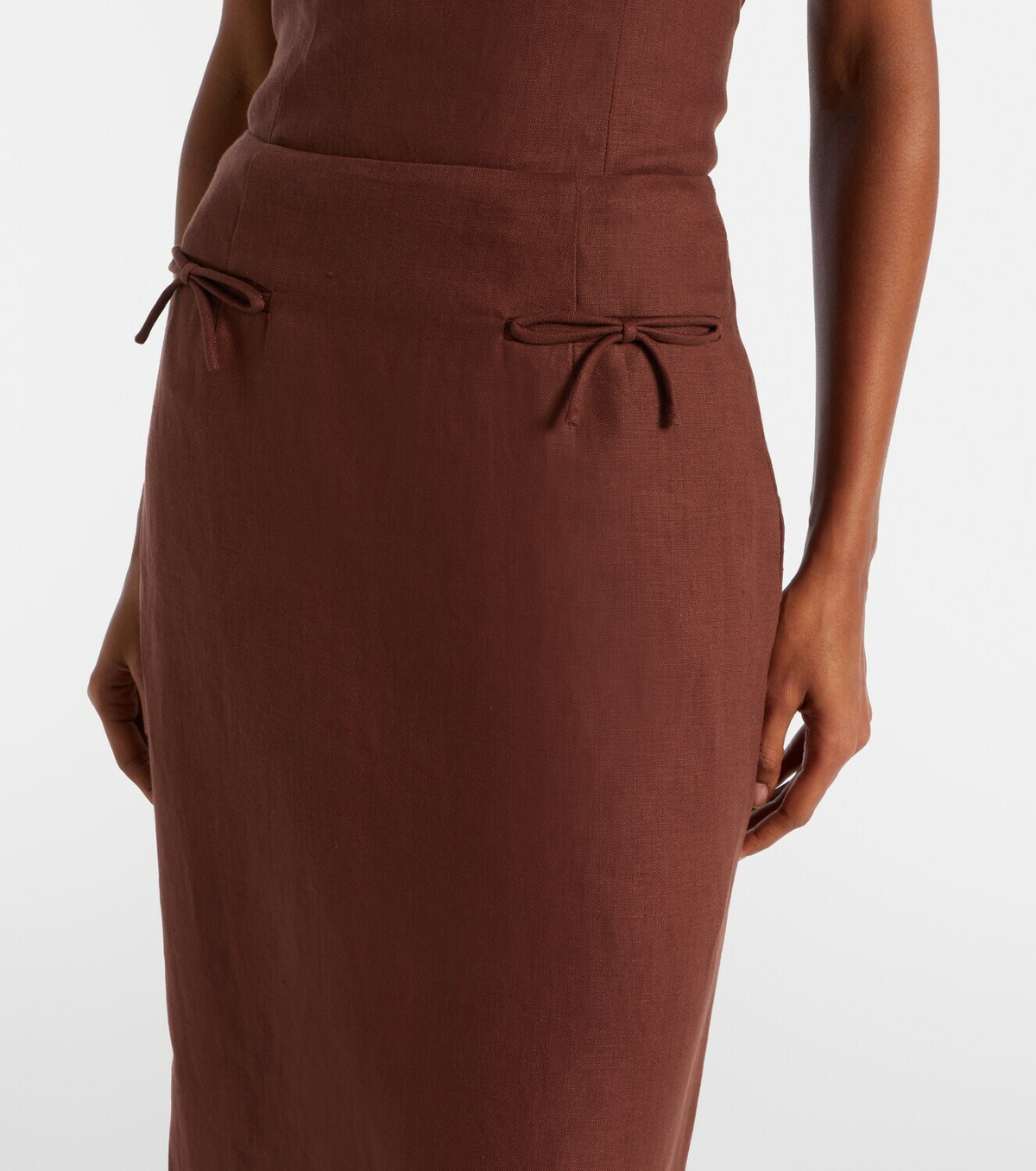 Posse Sabine linen pencil skirt