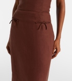 Posse Sabine linen pencil skirt