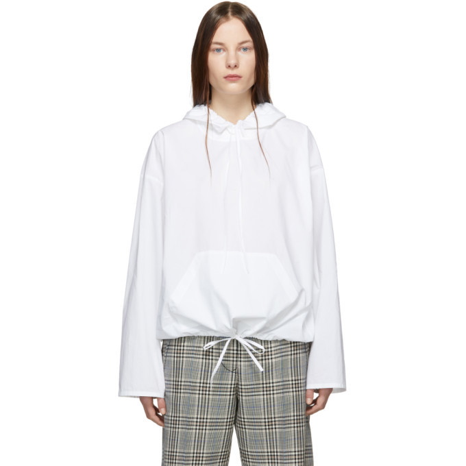 Photo: MM6 Maison Margiela White Cotton Hoodie