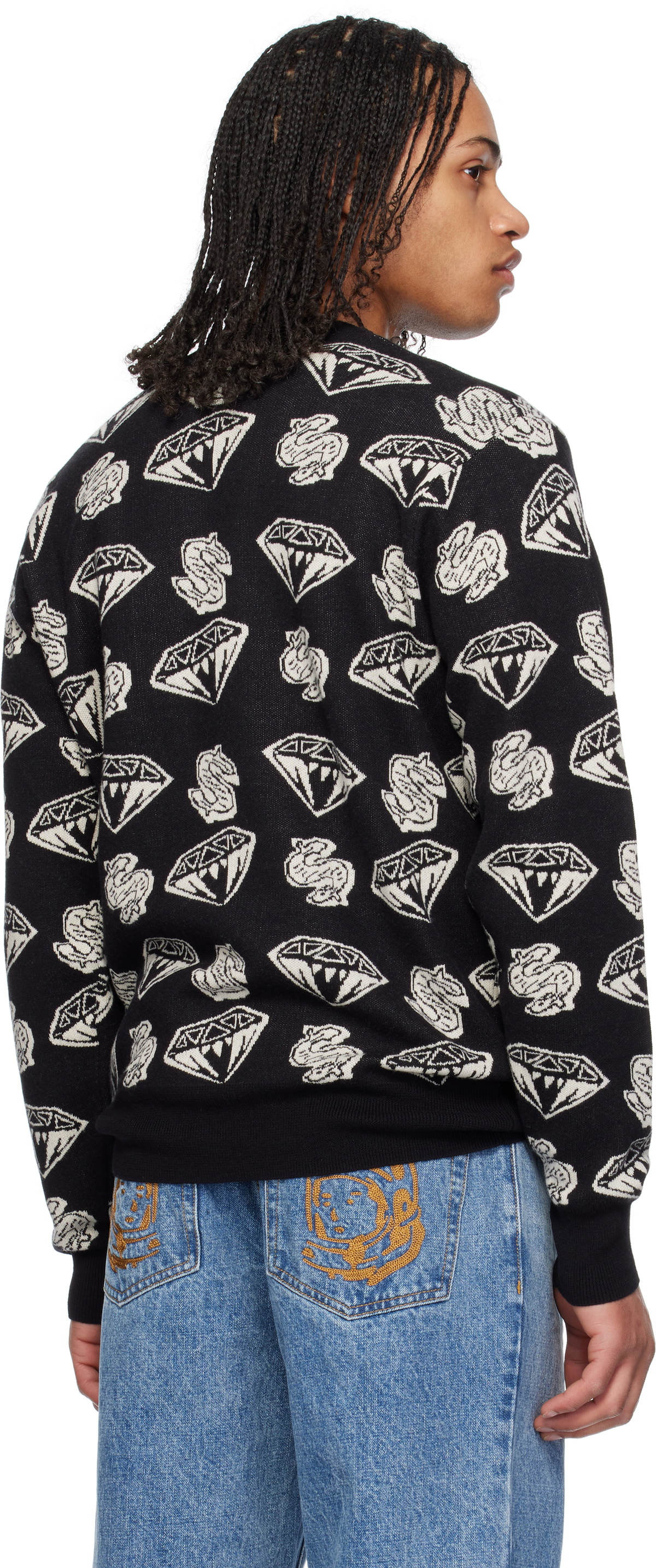 Billionaire Boys Club Black Diamonds & Dollars Knit Sweater