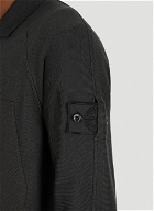 Logo Patch Zip Front Sweater in Dark Grey