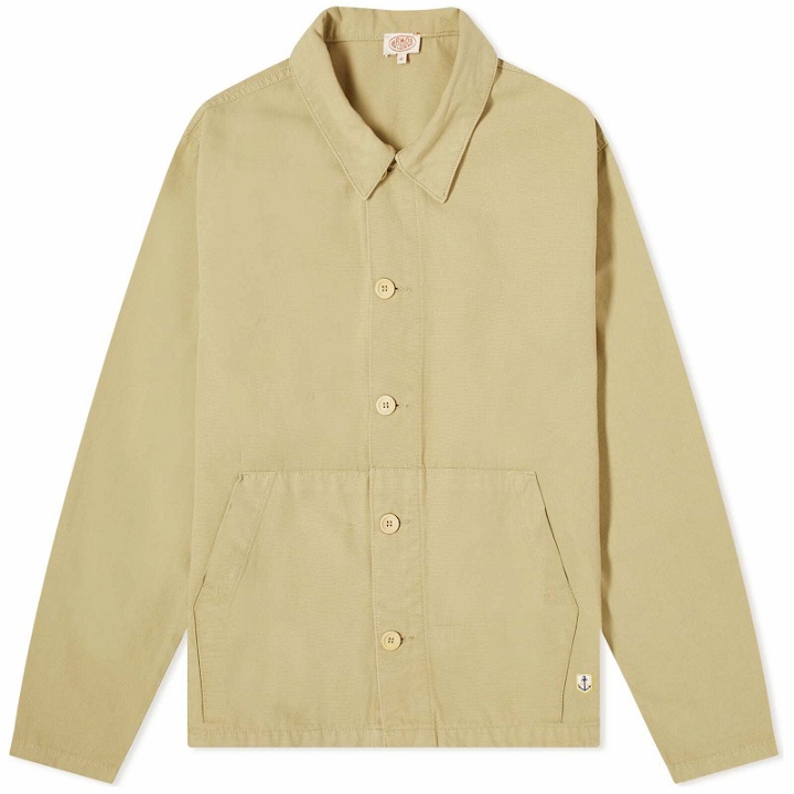 Photo: Armor-Lux Men's Fisherman Chore Jacket in Pale Olive