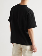 Adish - Logo-Embroidered Cotton-Jersey T-Shirt - Black