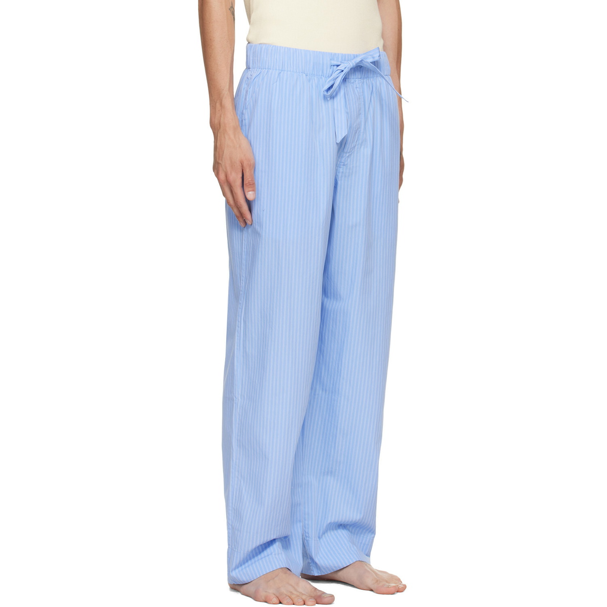 Tekla Blue Poplin Pyjama Pants