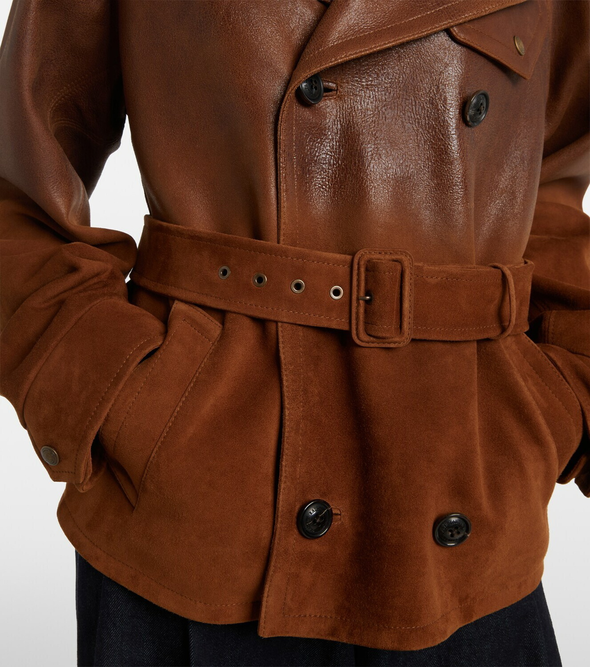 Ralph Lauren Collection Double-breasted leather jacket