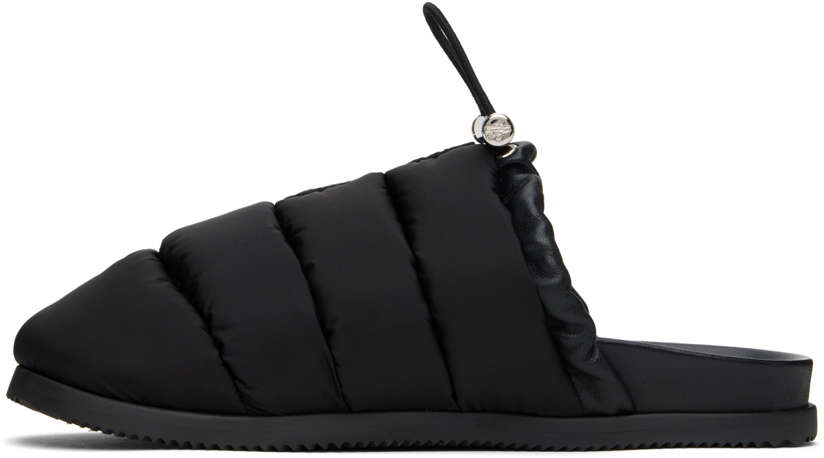 Moncler Black 'Mon Pocket' Slippers