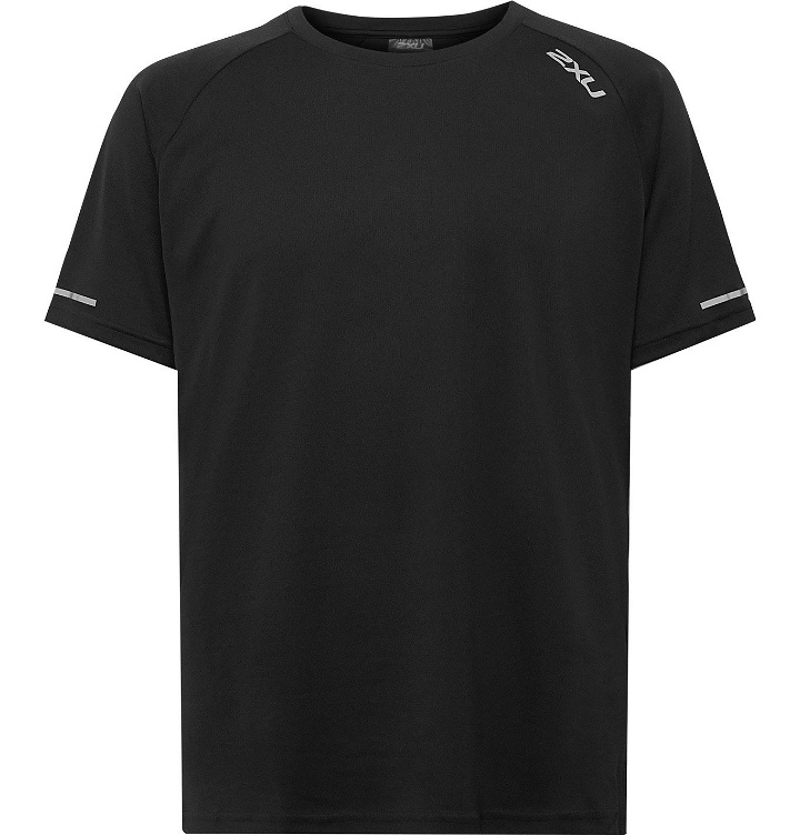 Photo: 2XU - XVENT G2 Logo-Print Stretch-Jersey and Mesh T-Shirt - Black