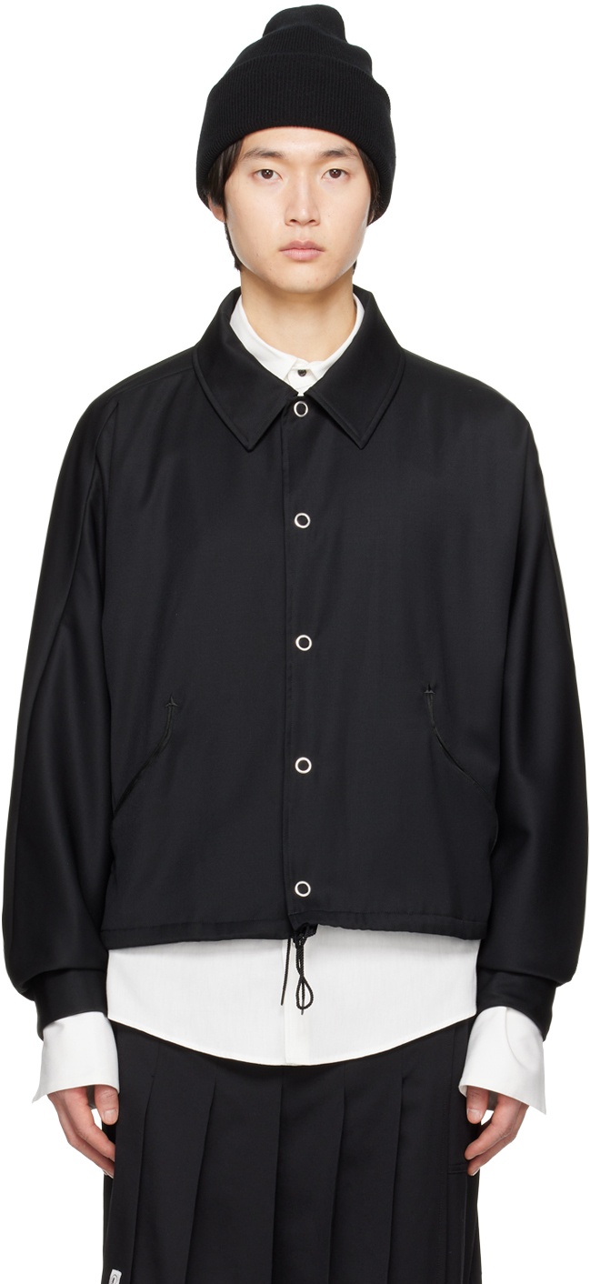KOZABURO Black Spread Collar Jacket Kozaburo