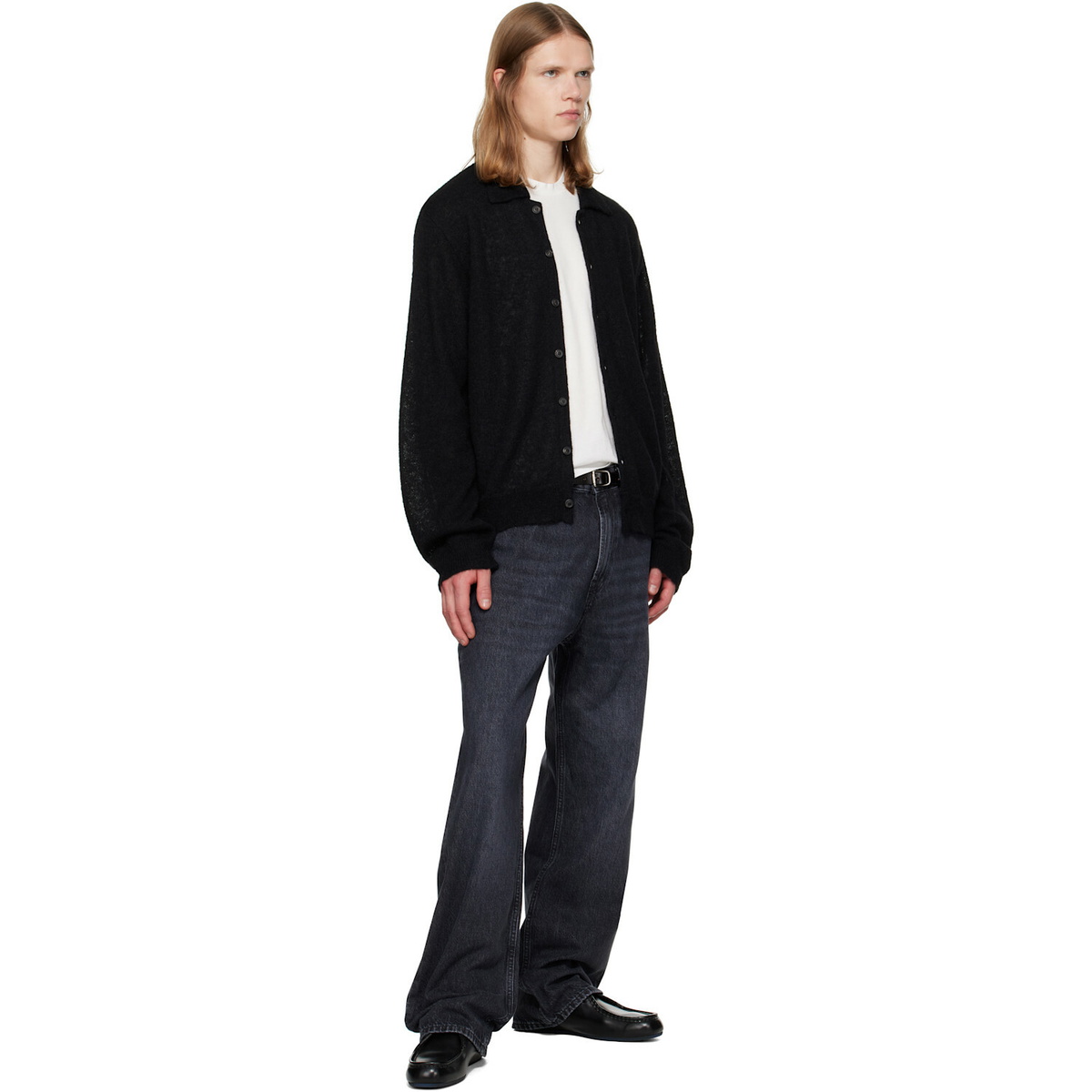OUR LEGACY Black Evening Polo Cardigan