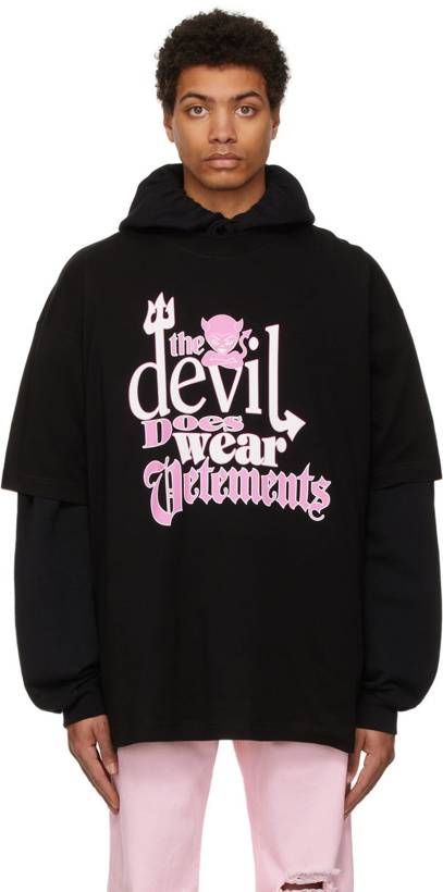 Photo: VETEMENTS Black 'The Devil Does Wear Vetements' T-Shirt