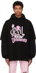 VETEMENTS Black 'The Devil Does Wear Vetements' T-Shirt