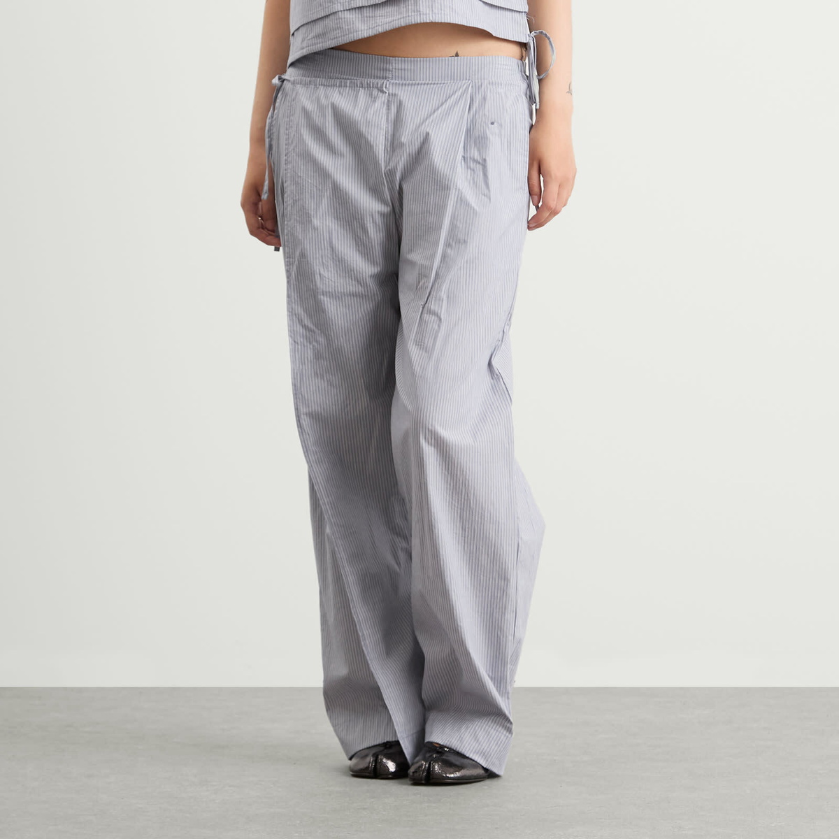 Deiji Studios Women's Double Layer Pant in Sky Stripe