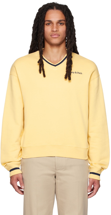 Photo: Sporty & Rich Yellow New Serif Sweatshirt