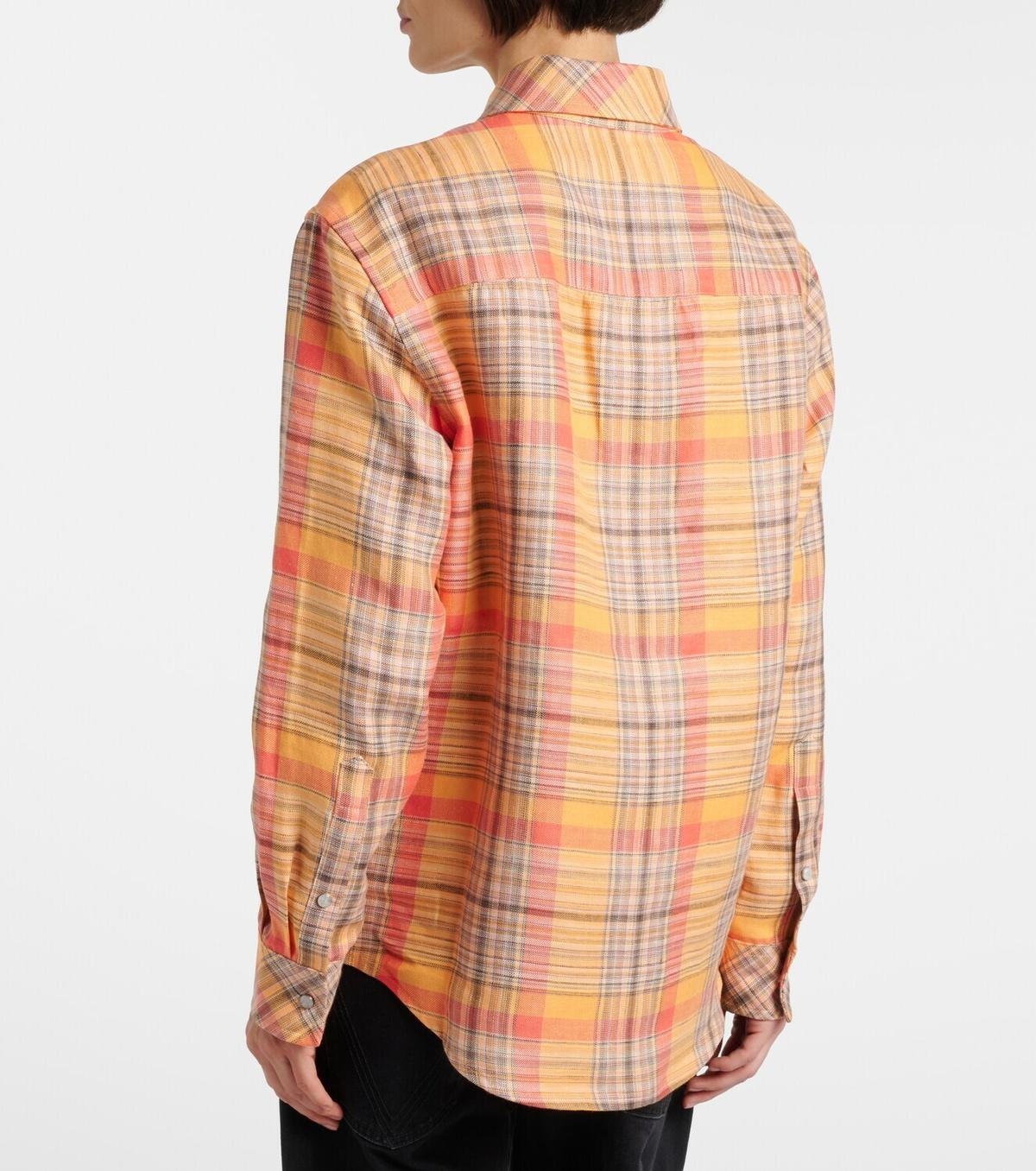 God's True Cashmere Twilight linen shirt with moonstone