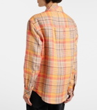 God's True Cashmere Twilight linen shirt with moonstone