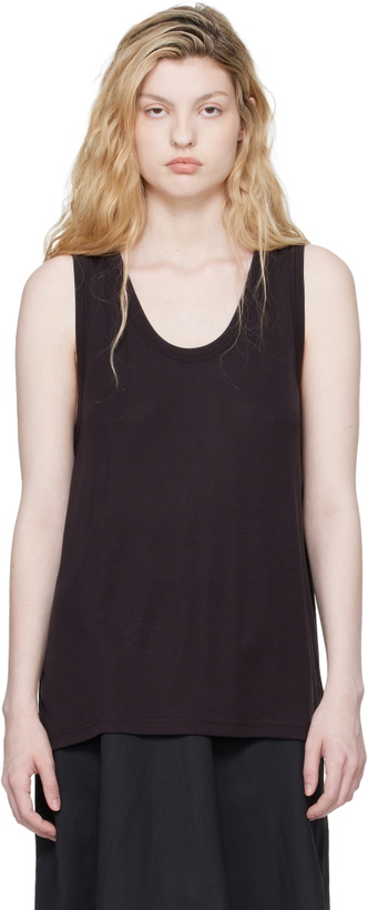 Photo: Studio Nicholson Burgundy Votan Jersey Tank Top