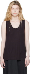 Studio Nicholson Burgundy Votan Jersey Tank Top