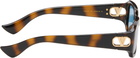 Valentino Brown Rectangular Acetate Sunglasses