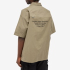 WTAPS Men's 04 Confusion Short Sleeve Back Print Shirt in Olive Drab