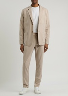 Paige McMillan Jersey-twill Blazer Ecru