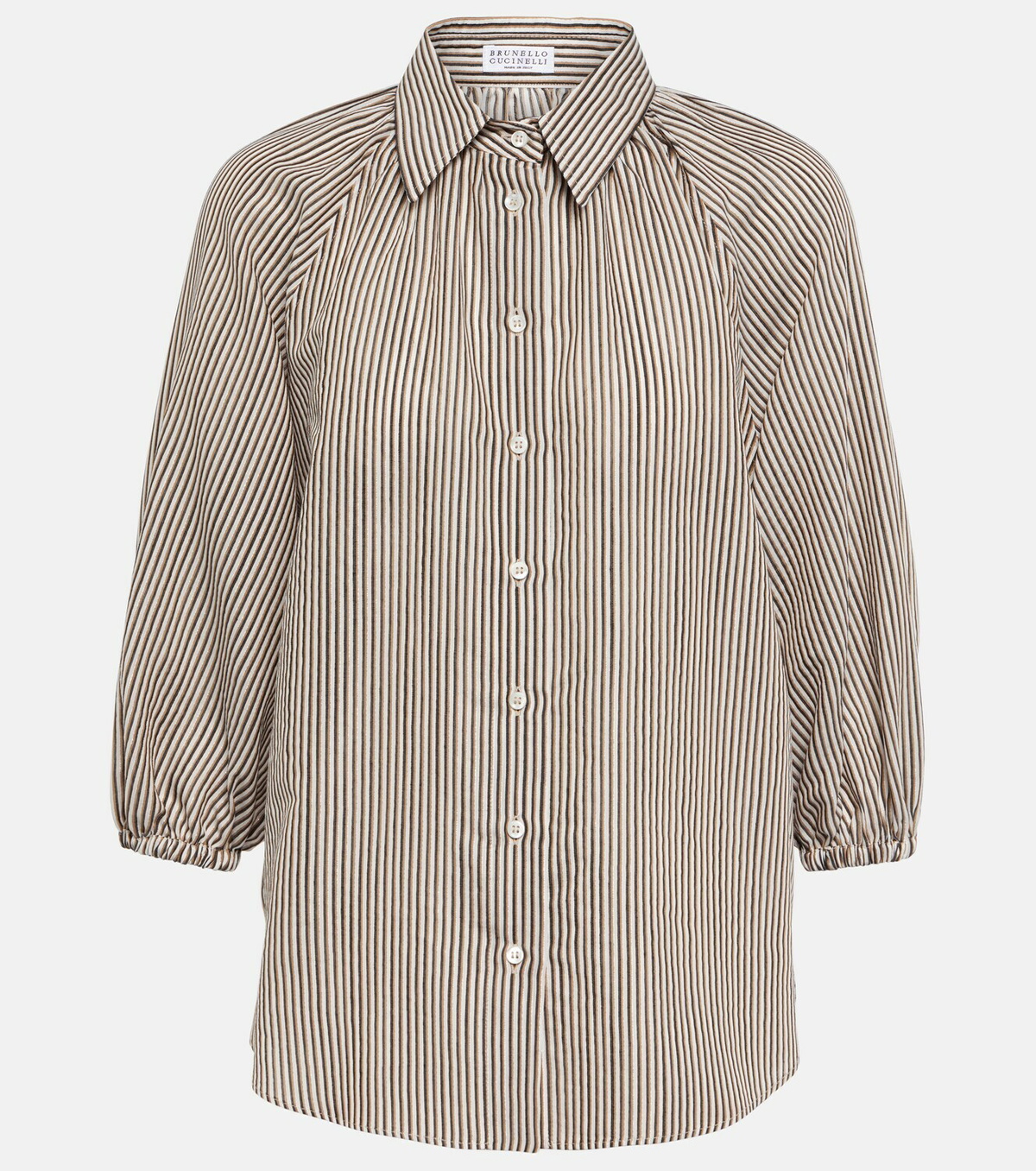 Brunello Cucinelli Multicolor Silk Shirt