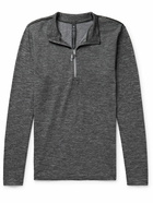 Lululemon - Metal Vent Slim-Fit Mesh and Stretch-Jersey Half-Zip Top - Gray