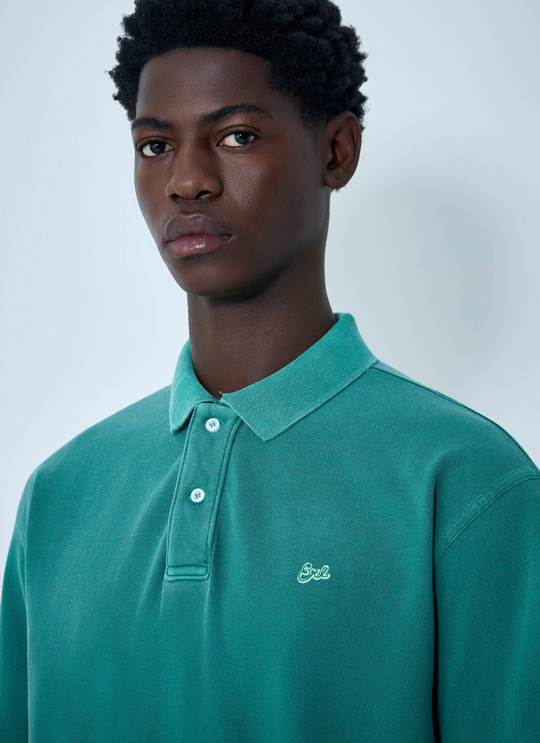 ERL Logo Motif Polo Shirt
