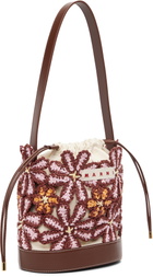 Marni Burgundy Flower Bucket Bag
