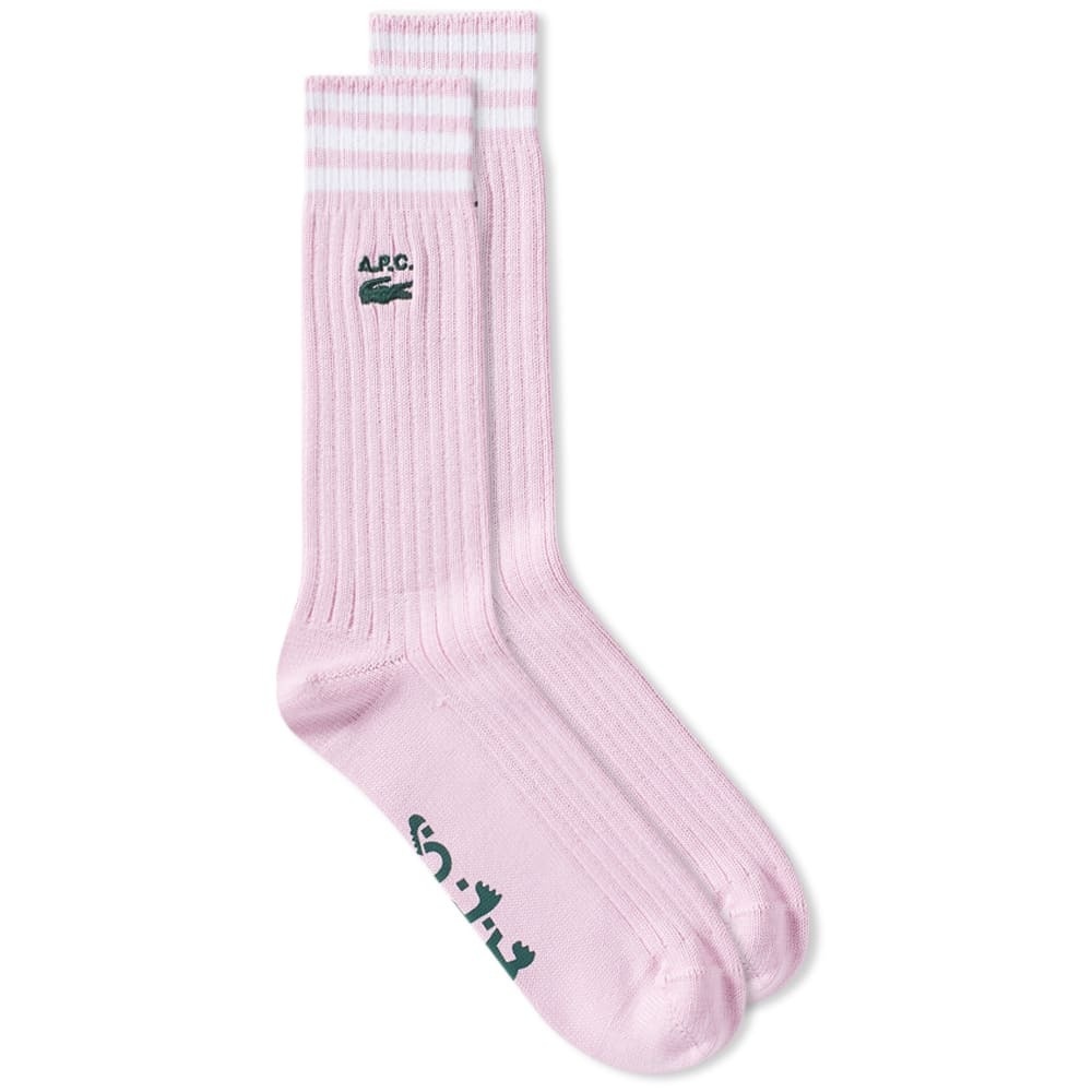 Photo: A.P.C. Men's x Lacoste Socks in Pink
