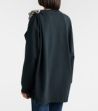 Area Embellished cotton jersey T-shirt
